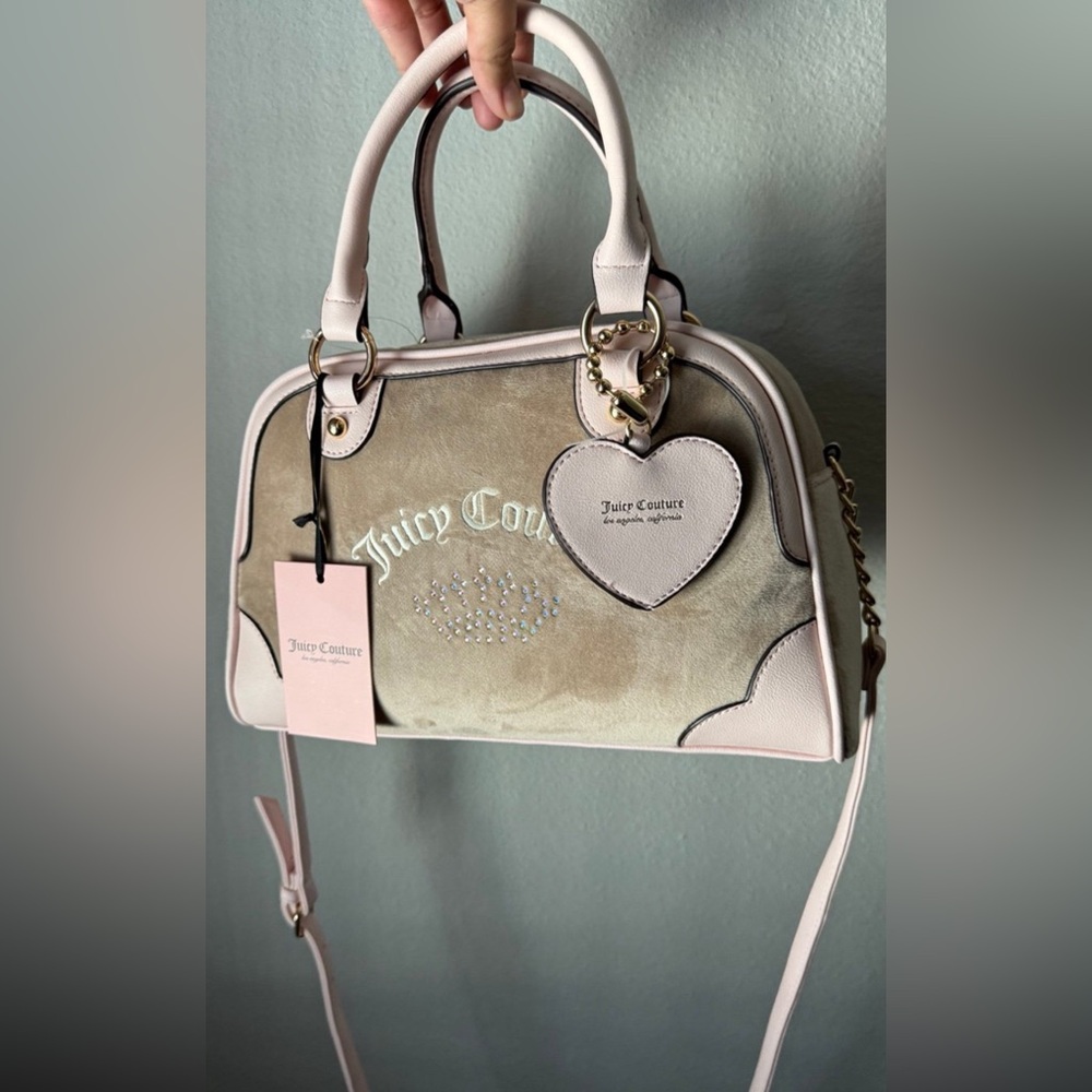 Juicy Couture urban heritage bowler bag tan/pink